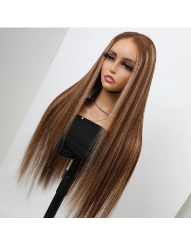 Raide Wig Chantal Mechy rubio sin pegamento con encaje precopinado: elegancia y simplicidad 50-70% off 