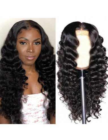 WIG 6x6 Losse diepe pruikpruik - 150% Dichtheid - Voluminale stijl À commander