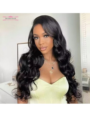 Miami Hairflex 6x4 Body Wave 250% HD -pruik une grave pollution 