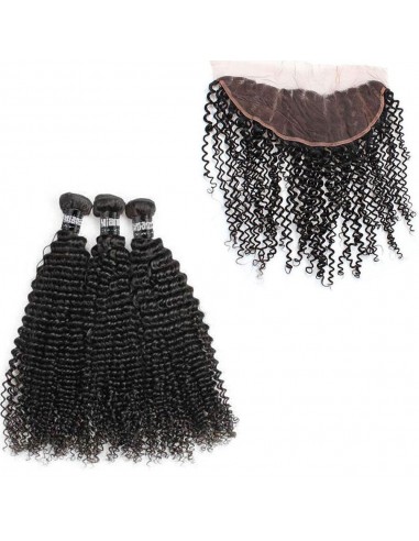 3 weaving packages + Kinky Curly 13x4 front lace des créatures d'habitude