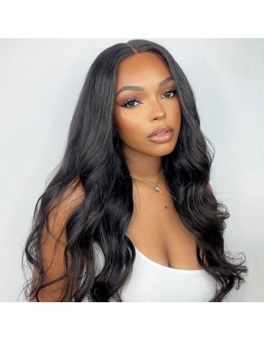 Pre-cut front lace 13x4 "Body wave dark brown" ready-to-wear " prix pour 